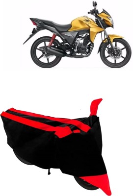 Carrogen Two Wheeler Cover for Honda(CB Twister, Red, Black)