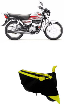 Hynak Two Wheeler Cover for Hero(HF Dawn, Yellow, Black)