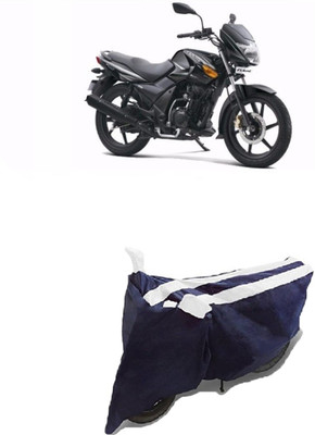 Hynak Two Wheeler Cover for TVS(Flame DS 125, White, Black)