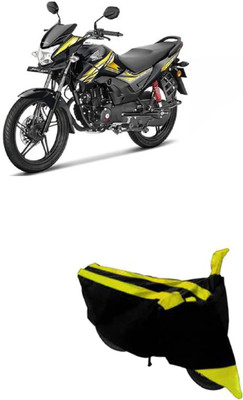 Hynak Two Wheeler Cover for Honda(CB Shine, Yellow, Black)