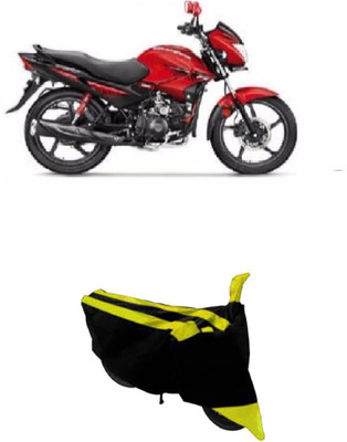 Hynak Two Wheeler Cover for Hero(Glamour FI, Yellow, Black)