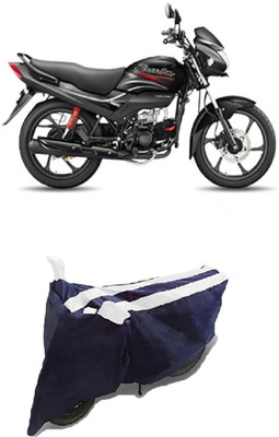 Hynak Two Wheeler Cover for Hero(Passion Pro, White, Black)