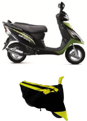 Hynak Two Wheeler Cover for TVS(Scooty Streak, Yellow, Black)