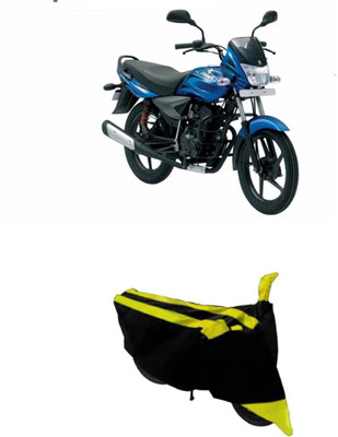 Hynak Two Wheeler Cover for Bajaj(Platina 100 DTS-i, Yellow, Black)