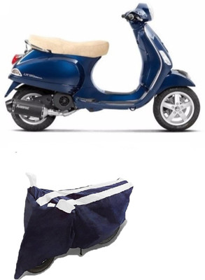 Hynak Two Wheeler Cover for Piaggio(Vespa LX, White, Black)
