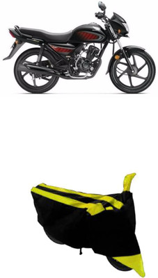 Hynak Two Wheeler Cover for Honda(Dream Neo, Yellow, Black)