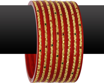 Barrfy Collections Plastic Gold-plated Bangle Set(Pack of 8)