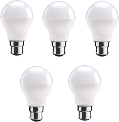 ERH India 9 W Round B22 LED Bulb(White, Pack of 5)