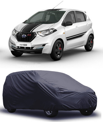 ERcial Store Car Cover For Datsun Go (Without Mirror Pockets)(Grey)