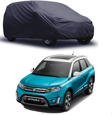 ERcial Store Car Cover For Maruti Suzuki Vitara Brezza (Without Mirror Pockets)(Grey)