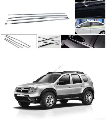 PRTEK Lower Window Garnish (Chrome) Set of 4 Compatible with 034 Chrome Renault Duster Side Garnish