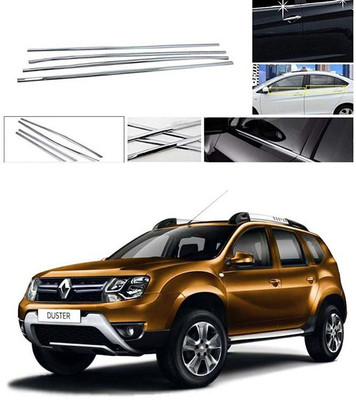 PRTEK Lower Window Garnish (Chrome) Set of 4 Compatible with 129 Chrome Renault Duster Side Garnish
