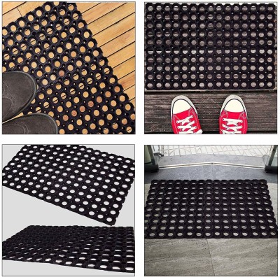 Basrah Rubber Door Mat(Black, Extra Large)