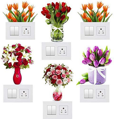 Decals Sticker 1225 cm Switch Sticker wall sticker set of 6 Self Adhesive Sticker(Pack of 1)