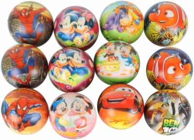 BREEPREE 12 Pcs Soft Foam Sponge Balls with Cartoon Prints  - 8 cm(Multicolor)