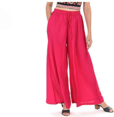 Skandas Trendz Flared Women Pink Trousers