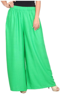 Skandas Trendz Flared Women Light Green Trousers