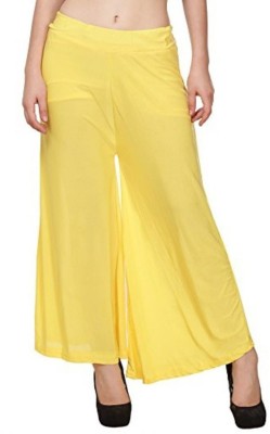 Skandas Trendz Flared Women Yellow Trousers