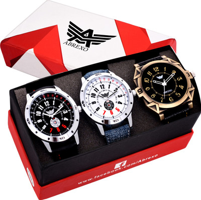 Abrexo Abx8010-Gents Exclusive (Casual+PartyWear+Formal) Designer Combo Analog Watch - For Men