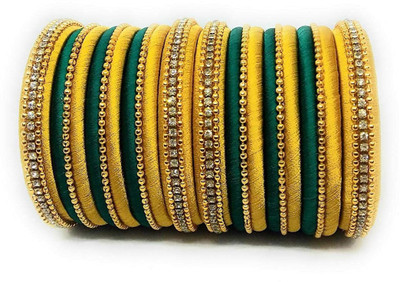 SiirAaka's Fabric, Dori, Plastic Bangle Set(Pack of 10)