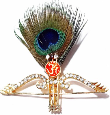 Shri Ram Creations Teen Baan Brooch with peacock feather pack Brooch(Multicolor)