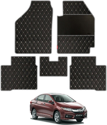 elegant Leatherite Standard Mat For  Honda City(Black, White)