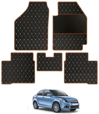 elegant Leatherite Standard Mat For  Maruti Suzuki Swift Dzire(Black, Orange)