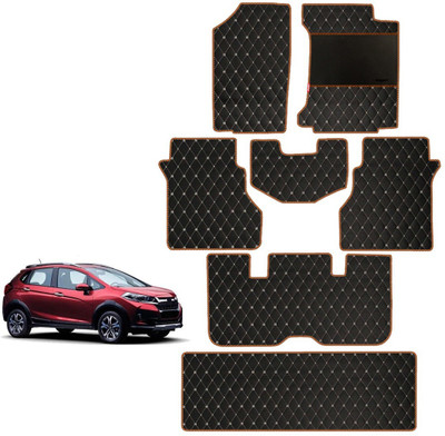 elegant Leatherite Standard Mat For  Honda BR-V(Black, Orange)