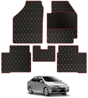 elegant Leatherite Standard Mat For  Honda New City(Black, Red)