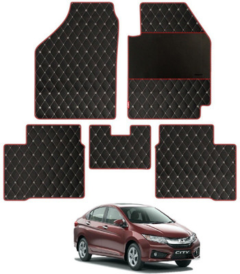 elegant Leatherite Standard Mat For  Honda City(Black, Red)