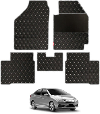 elegant Leatherite Standard Mat For  Honda New City(Black, White)