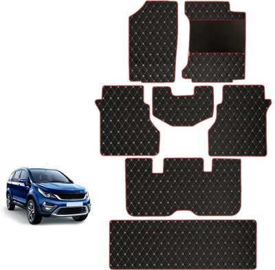 elegant Leatherite Standard Mat For  Tata Hexa(Black, Red)