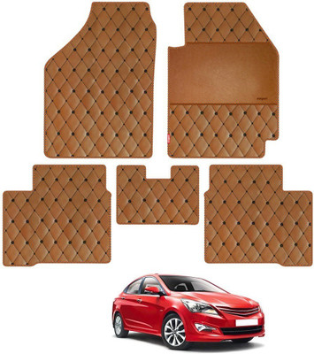 elegant Leatherite Standard Mat For  Hyundai Verna(Brown)