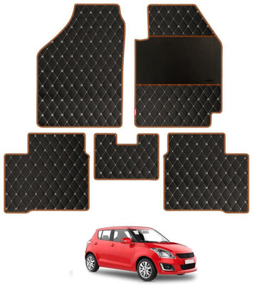 elegant Leatherite Standard Mat For  Maruti Suzuki Swift(Black, Orange)