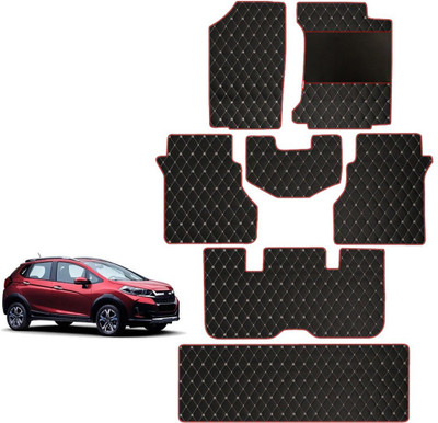 elegant Leatherite Standard Mat For  Honda BR-V(Black, Red)
