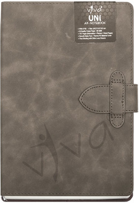Viva Global Viva UNI Journal - 176 Pages with Information + Planner +Ruled Pages A5 Notebook (Ruled pages + Information + Planner) 176 Pages(Grey)