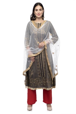 A R SILK Net Embellished Women Dupatta