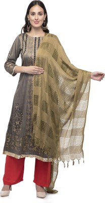 A R SILK Pure Cotton Checkered Women Dupatta