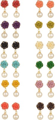 VISHAKA PEARLS AND JEWELLERS Party Wear Traditional Pearl Alloy Stud Earring