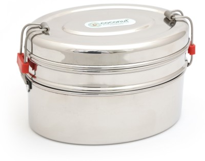 COCONUT Stainless Steel Food Carrier 2 Containers Lunch Box(650 ml)