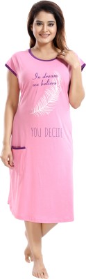 lovenote Women Nighty(Pink)