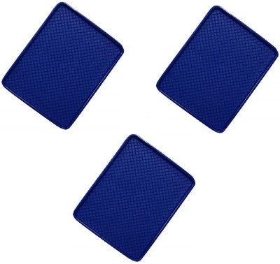 swift international Blue Plastic Tray Tray Serving Set(Pack of 3)