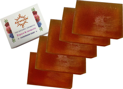 Aaranyam Papaya & turmeric handmade soap(5 x 100 g)
