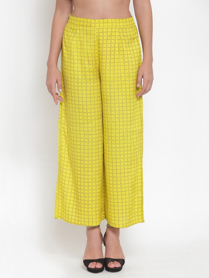 indibelle Regular Fit Women Yellow Trousers