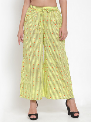 indibelle Regular Fit Women Black, Orange, Yellow Trousers
