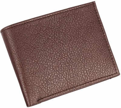 sskk Men Casual Brown Genuine Leather Wallet(5 Card Slots, Pack of 2)