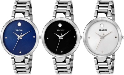BRATON 206_Combo New Combo of Three For Girls Wrist Watch Series Analog Watch  - For Women