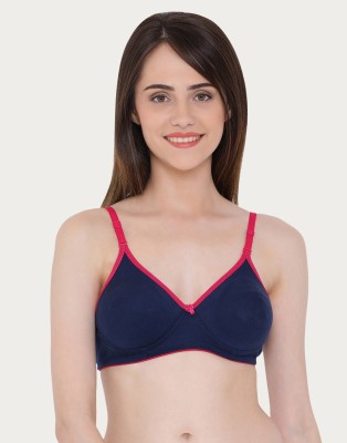 Clovia Cotton Rich Lightly Padded Multiway T-Shirt Bra Women T-Shirt Lightly Padded Bra(Blue)