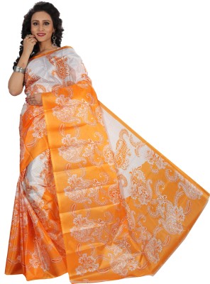 SVB Sarees Printed Assam Silk Art Silk Saree(Multicolor)