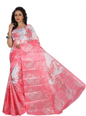 SVB Sarees Self Design Assam Silk Art Silk Saree(Pink)